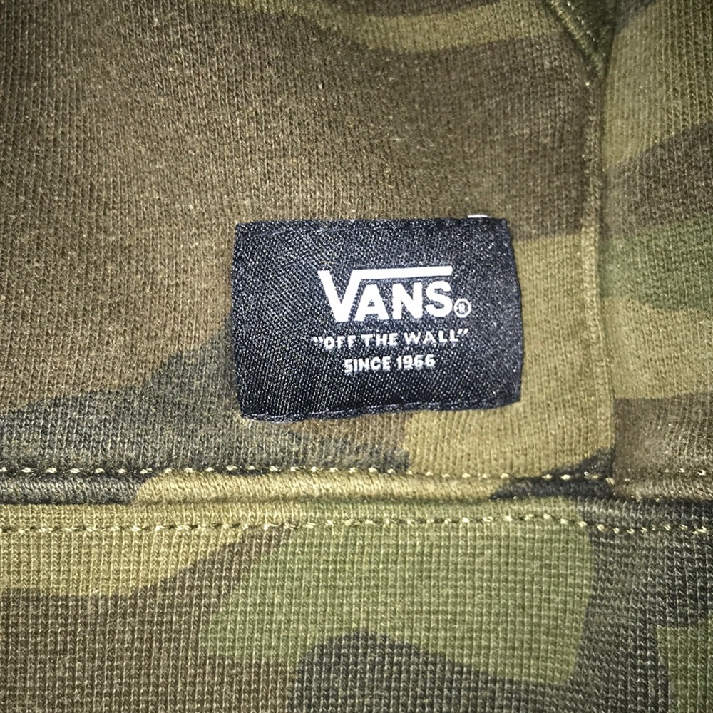 Camouflage Vans hoodie, size medium women’s.